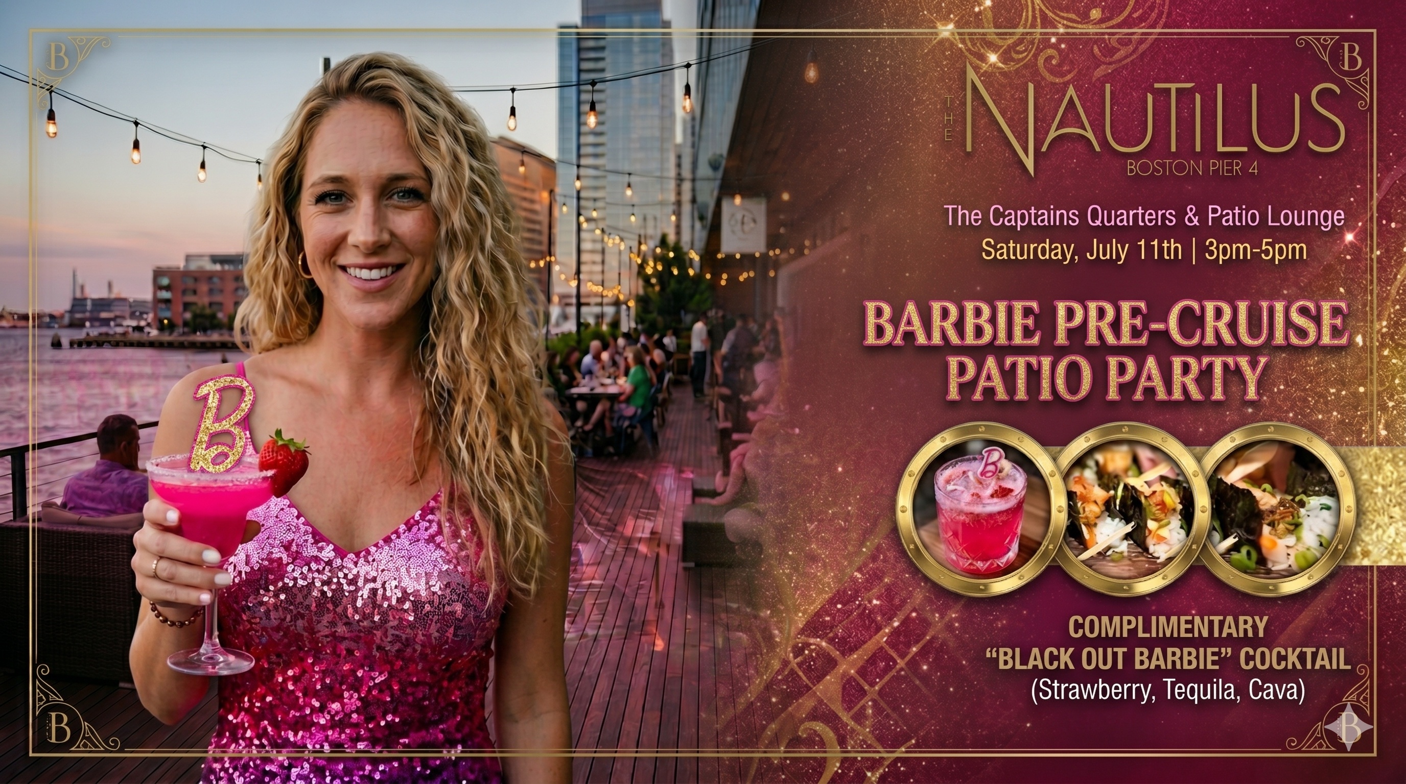 Barbie Pre-Cruise Patio Party at The Nautilus